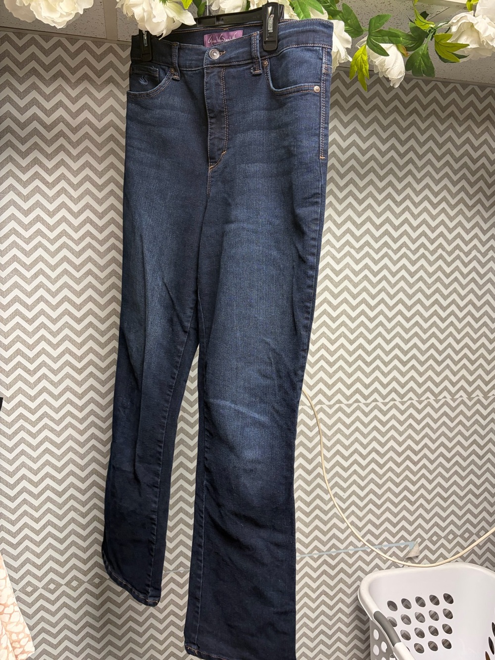 Gloria Vanderbilt Dark Indigo Straight Jeans Bootcut 12